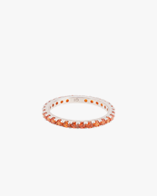 Izabel Display Colorful Ring Slim Orange Silver