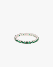 Izabel Display Colorful Ring Slim Green Silver
