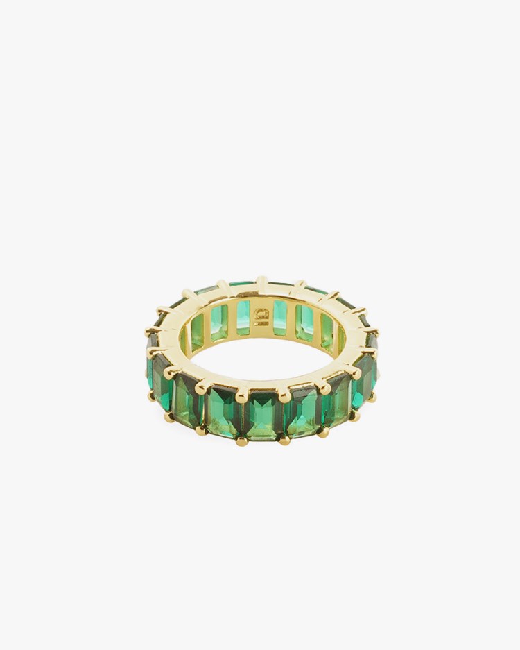 Izabel Display Colorful Ring Chunky Green Gold