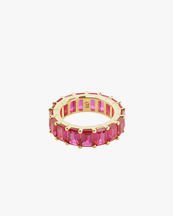 Izabel Display Colorful Ring Chunky Pink Gold