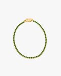 Muli Collection Thin Tennis Bracelet Emerald Green