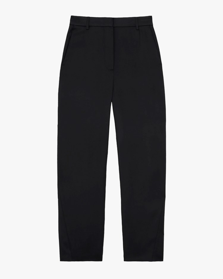 Toteme Twisted Seam Cotton Wool Trousers Black