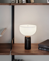 New Works Kizu Portable Table Lamp Black Marble