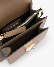 Marni Trunk Bag Mini Cigar Saffiano Leather