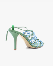 Gia Borghini Gia 11 Woven Sandals Algae Green/Ice Blue