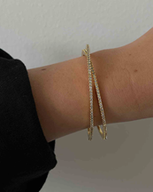 Muli Collection Zirconia Bangle Bracelet Gold