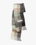 Acne Studios Mohair Checked Scarf Green/Grey/Black