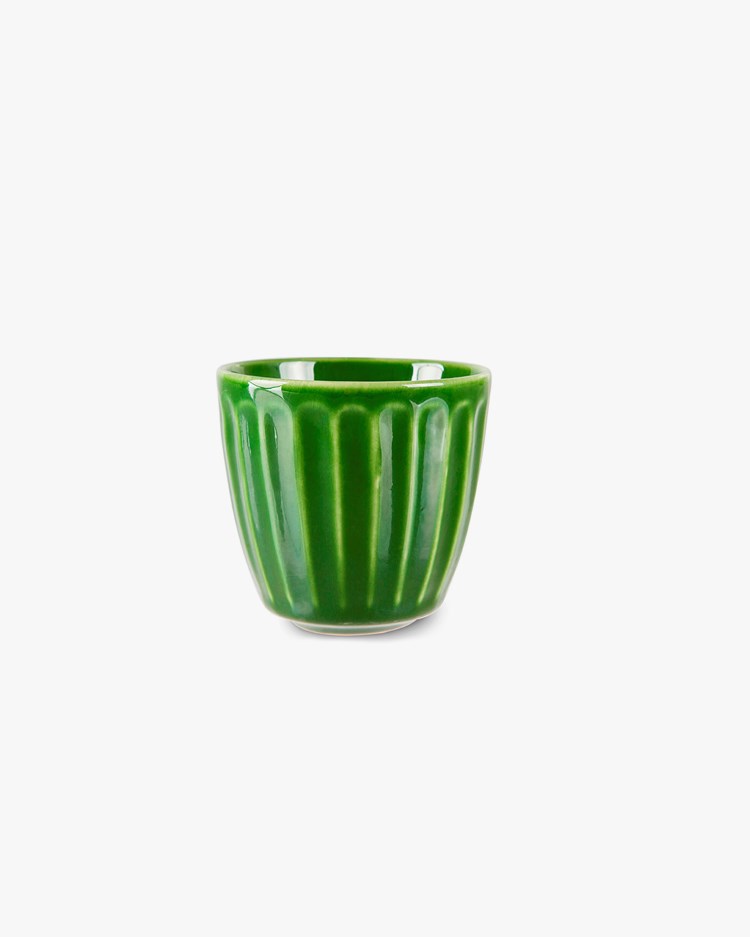 HK Living The Emeralds Ceramic Mug Ribbed Green