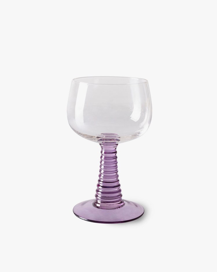 HK Living Swirl Wine Glass Purple