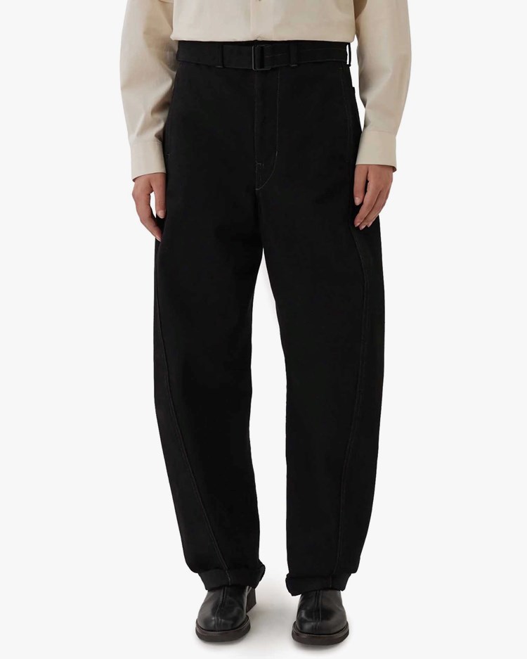 Vallgatan 12 - Lemaire Twisted Belted Pants Black