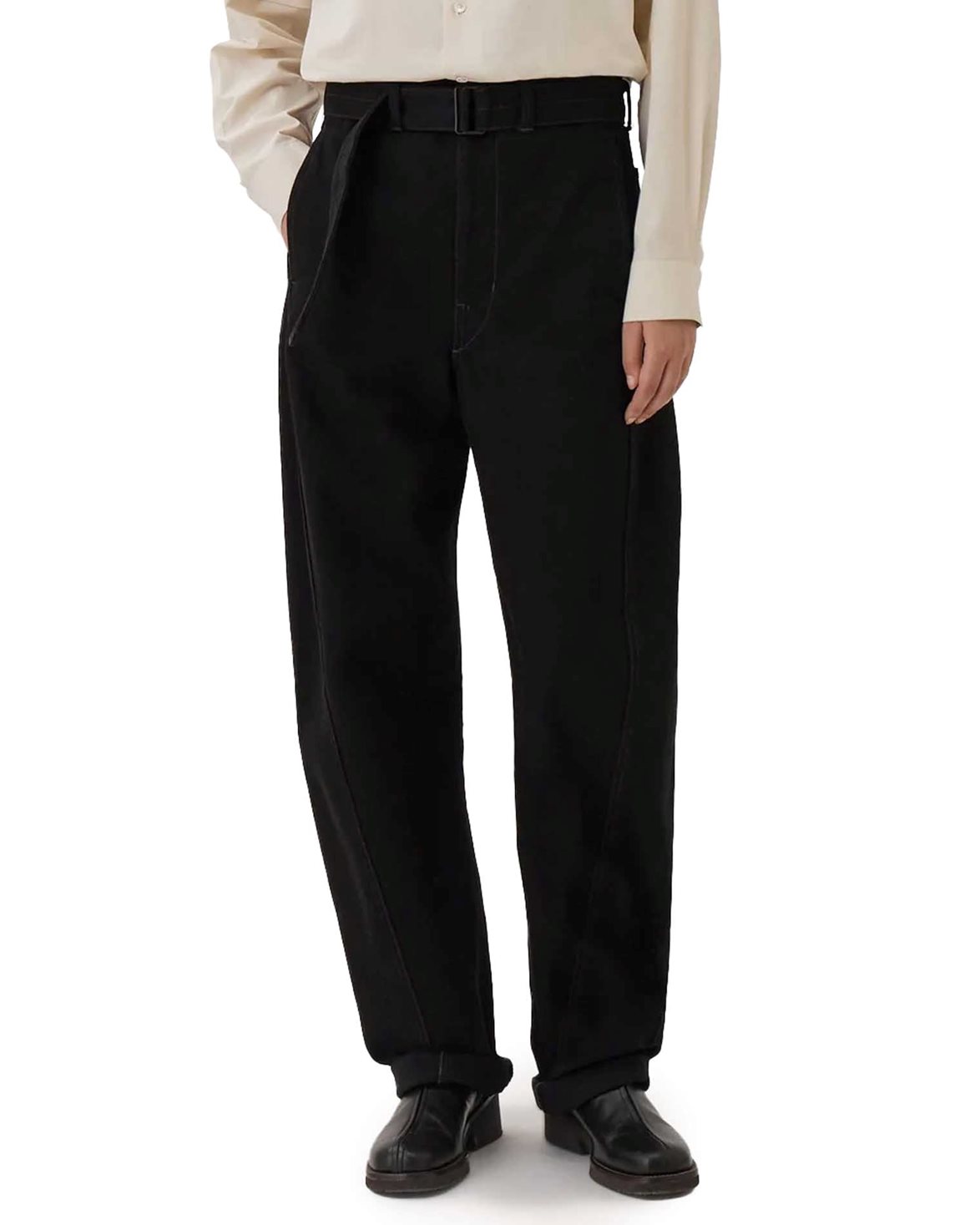 Vallgatan 12 - Lemaire Twisted Belted Pants Black