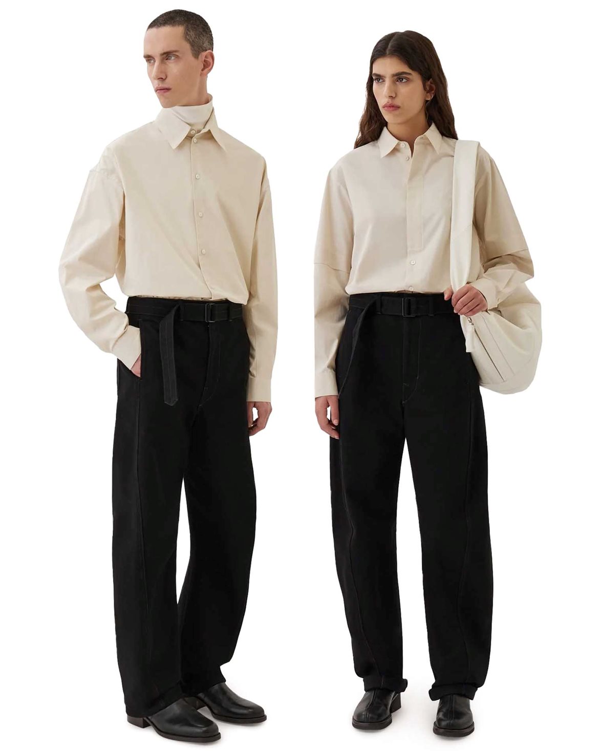 Lemaire Twisted Belted Pants Black - Vallgatan 12