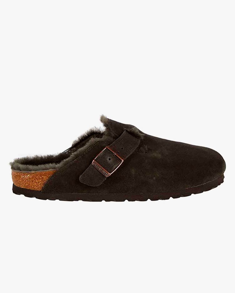 Birkenstock Boston Suede Shearling Mocca