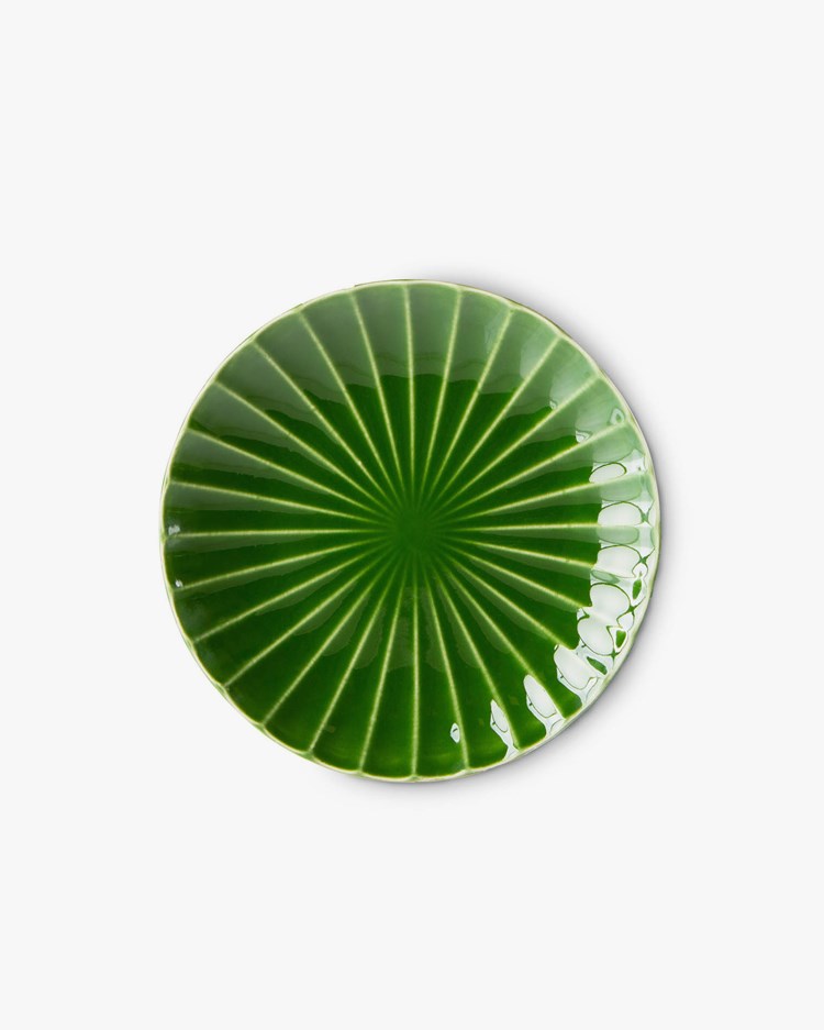 HK Living The Emeralds Side Plate Ribbed Green