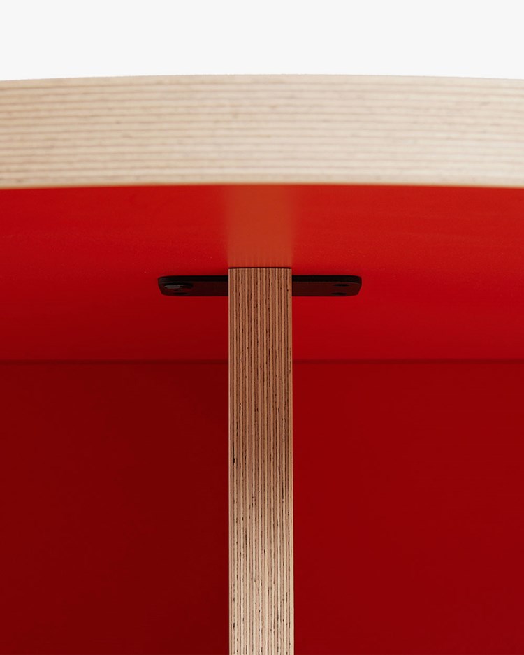 HK Living Round Dining Table Orange Vallgatan 12