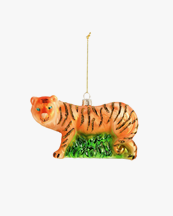 &Klevering Glass Christmas Ornament Tiger
