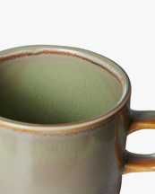 HK Living Chef Ceramics Cup And Saucer Moss Green