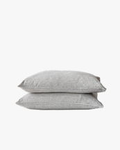 Tell Me More Pillowcase Linen 2-Pack Grey/White