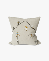 Fine Little Day Mountain Climbers Embroidered Cushion Cover