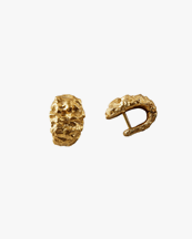 Nootka Jewelry Big Clay Earrings Gold