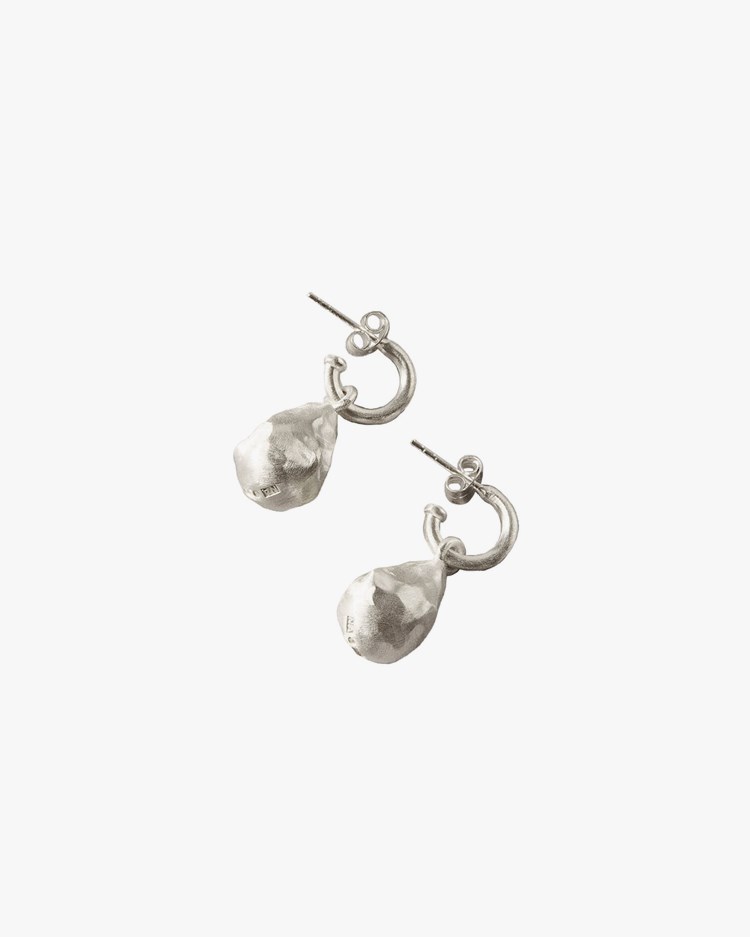 Nootka Jewelry Mini Pearl Earrings Silver