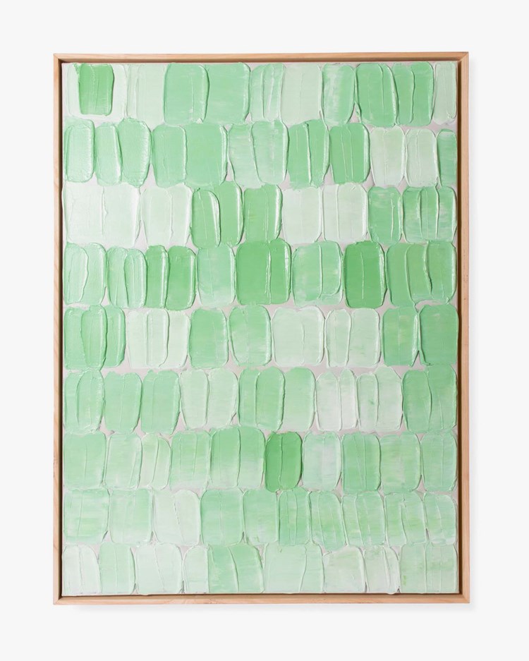HK Living Framed Painting Green Palette Abstract