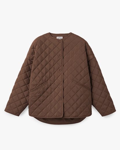 Toteme Quilted Jacket Saddle Brown