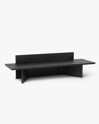 Ferm Living Oblique Bench Black Olied Oak