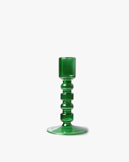 HK Living Glass Candle Holder M Forest Green