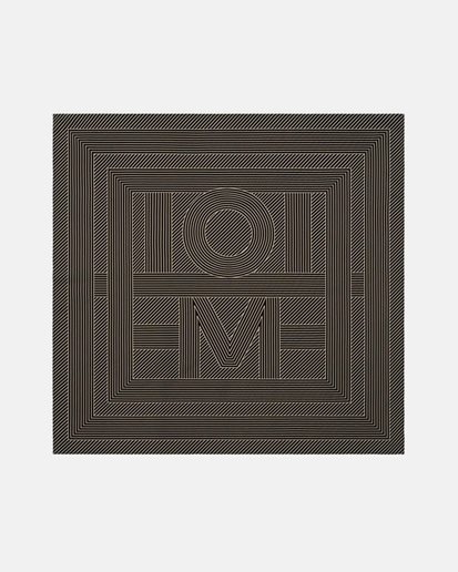 Toteme Striped Monogram Silk Scarf Black