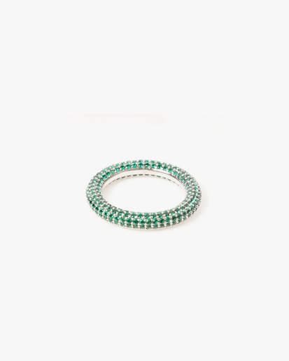 Izabel Display Colorful Ring Green Silver
