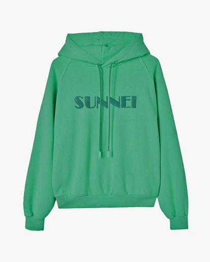 Sunnei Embroidered Hoodie Fern Green