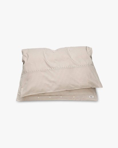 Lalaby Classic Junior Bedding Gingham Beige