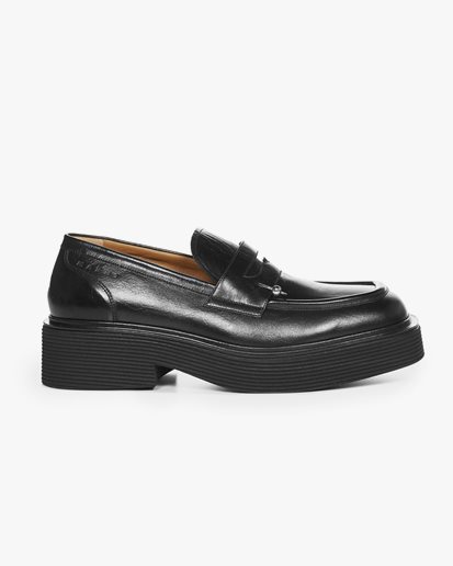 Marni Moccasin Loafers Black