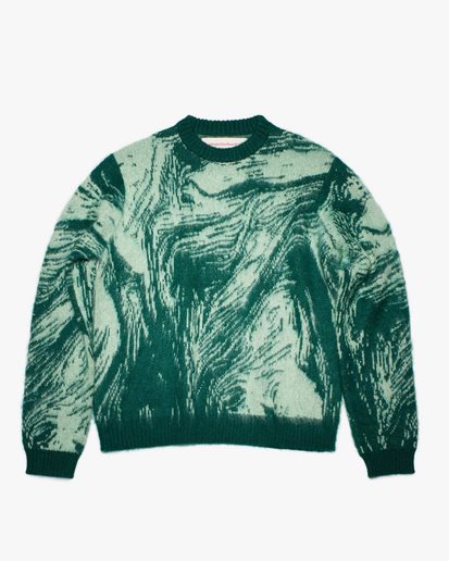 Stockholm Surfboard Club Space Mohair Sweater Green