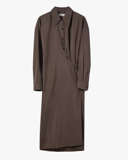 Lemaire Twisted Dress Brown