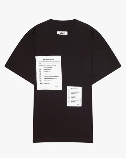 Mm6 Maison Margiela Oversized Patch T-Shirt Black