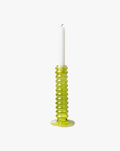 HK Living Glass Candle Holder L Lime Green