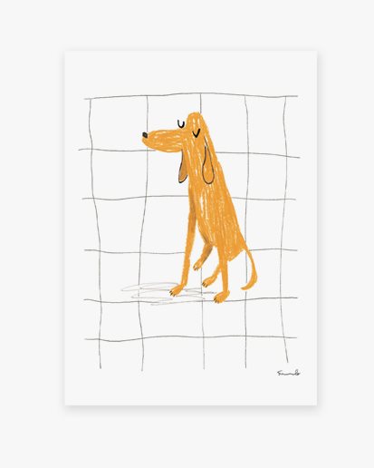 Wall Of Art Saulo Yellow Dog