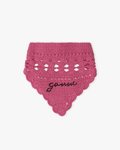 Ganni Crochet Bandana Shocking Pink