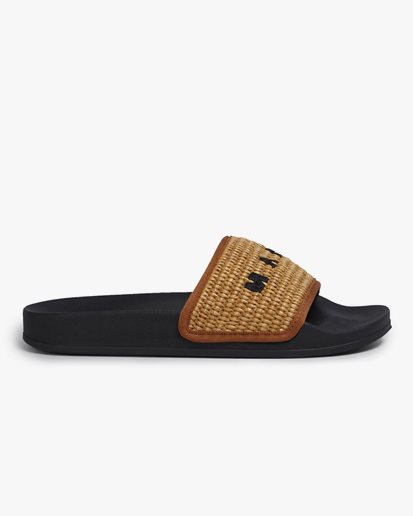Marni Logo Sandals Raw Siena/Caramel