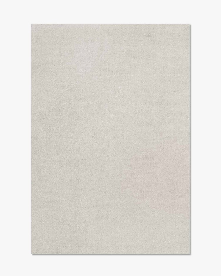 Layered Classic Solid Wool Rug Bone White