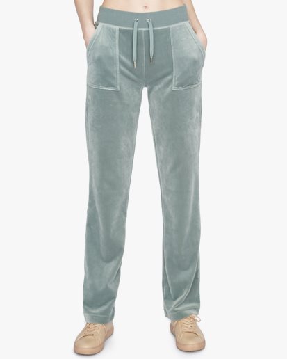 Juicy Couture Del Ray Classic Velour Pants Chinois Green