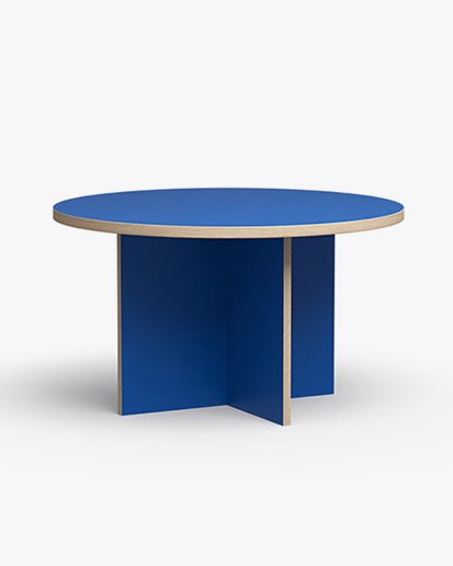 HK Living Round Dining Table Blue