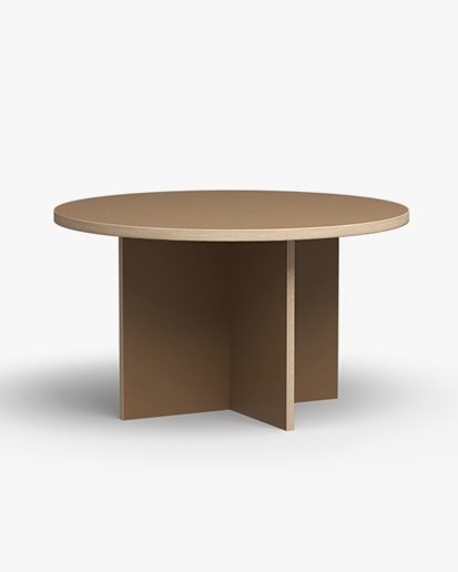 HK Living Round Dining Table Brown