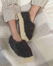 Yoko Wool Siberian Slippers Graphite