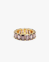 Izabel Display Colorful Ring Chunky Brown Gold