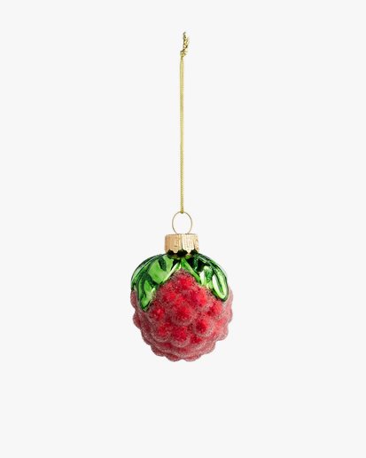 &Klevering Glass Christmas Ornament Raspberry