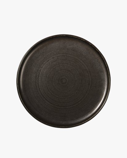 HK Living Chef Cramics Rustic Dinner Plate Black