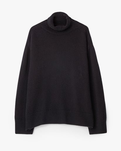 Teurn Studios Cashmere Turtleneck Sweater Black
